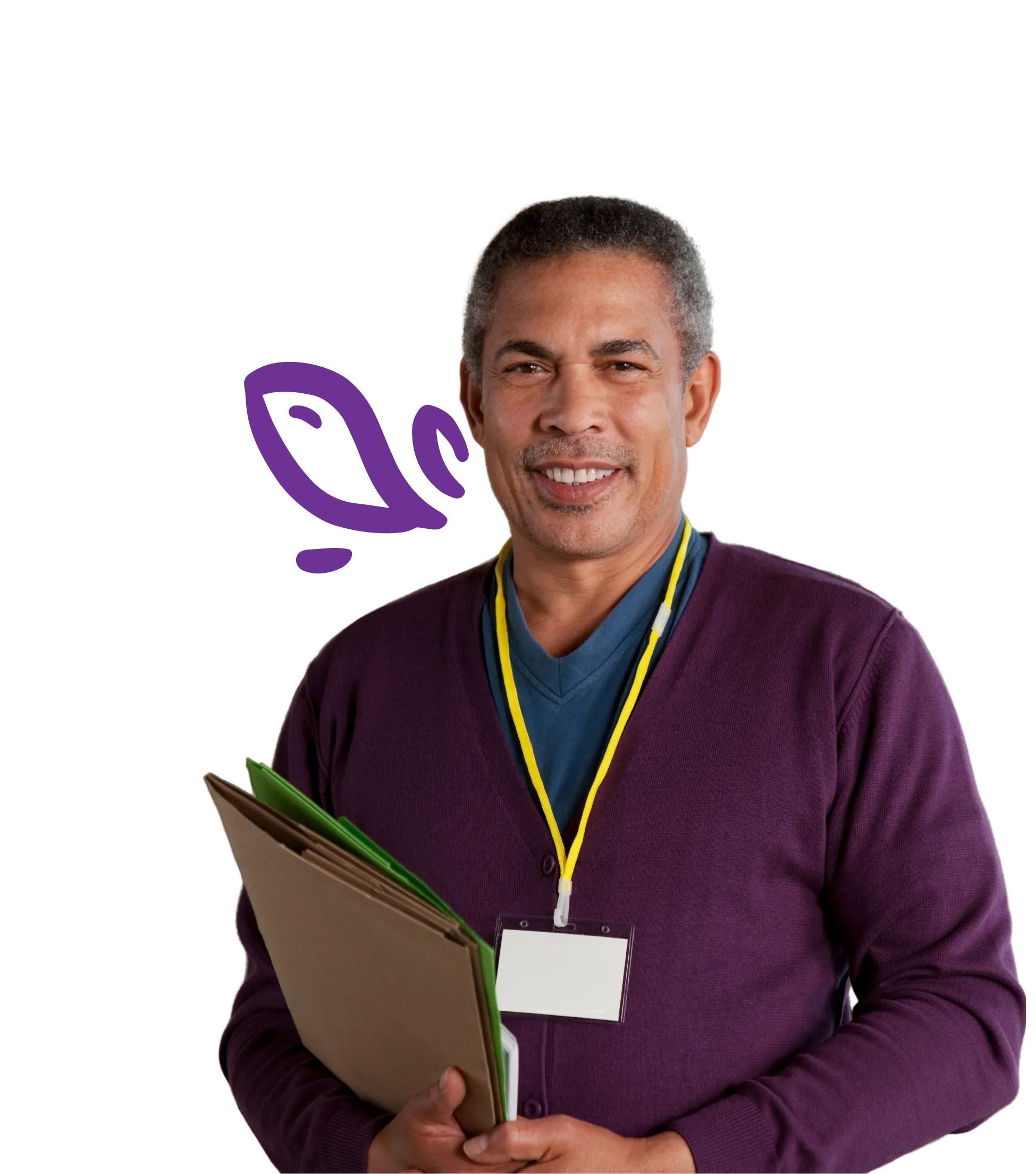 Teacher smiling